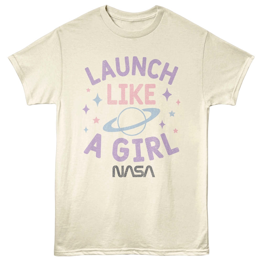 Nasa Launch Like A Girl Men's T Shirt