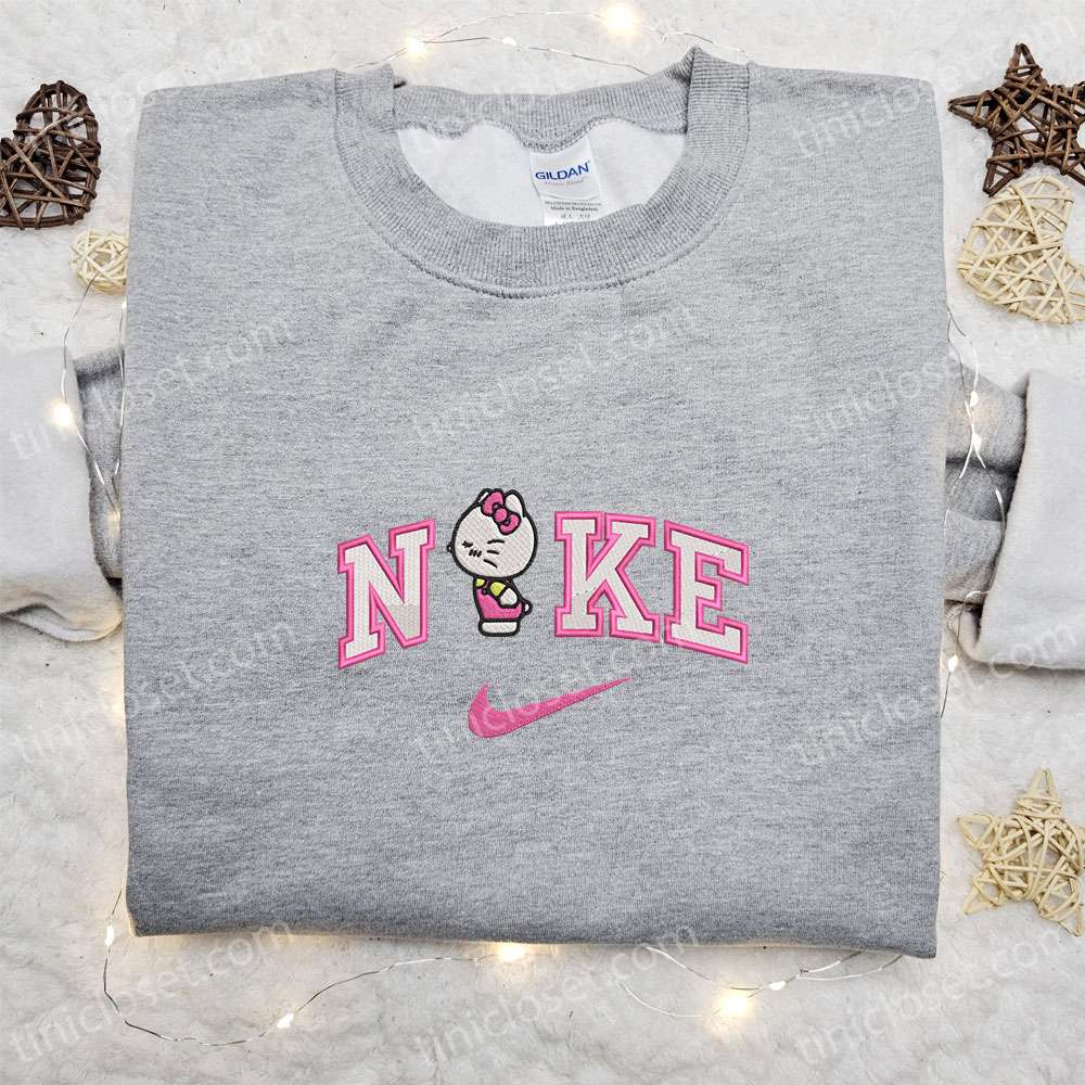 Nike X Hello Kitty Embroidered Shirt, Couple Embroidered Hoodie, Best Valentine’s Day Gift Ideas