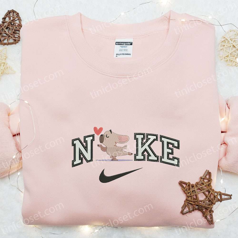 Nike X Mugsy Kiss Heart Embroidered Shirt, Valentine’s Day Embroidered Hoodie, Best Gift Ideas