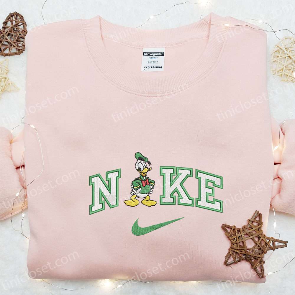 Nike X Patrick Balloon Donald Embroidered Shirt, Disney Characters Embroidered Shirt, St. Patrick’s Day Embroidered Shirt