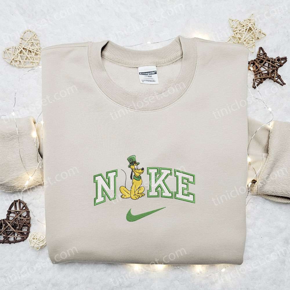 Nike X Patrick Balloon Pluto Embroidered T-shirt, Disney Characters Embroidered T-shirt, St. Patrick’s Day Embroidered T-shirt