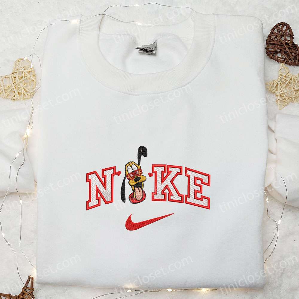 Nike X Pluto Heart Glasses Embroidered Shirt, Disney Characters Embroidered Hoodie, Best Valentine’s Day Gift Ideas
