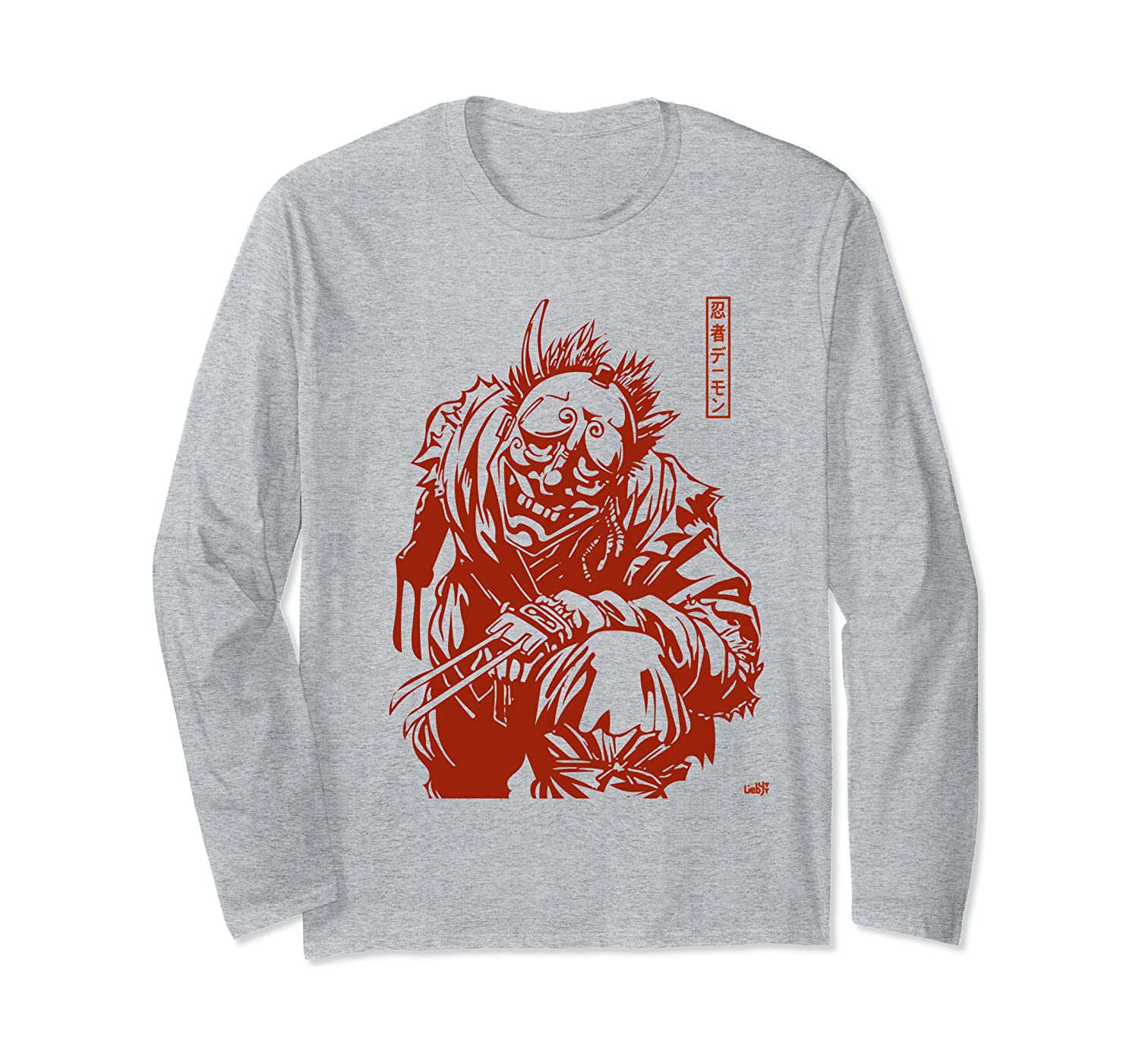 Ninja Demon Japanese Manga Style For Otaku And Geek Long Sleeve T-shirt