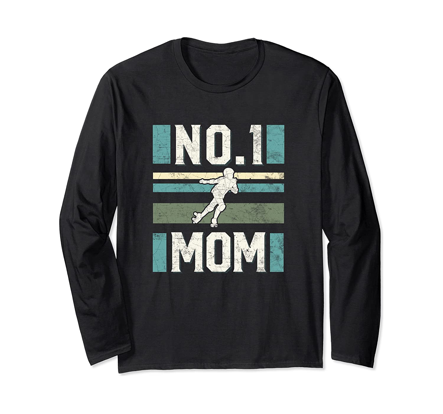 Number 1 Mom Long Sleeve Shirt No.1 Mommy Roller Derby Gifts