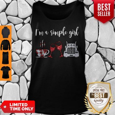 Official I'm A Simple Girl Coffee Wine Truck Tank Top
