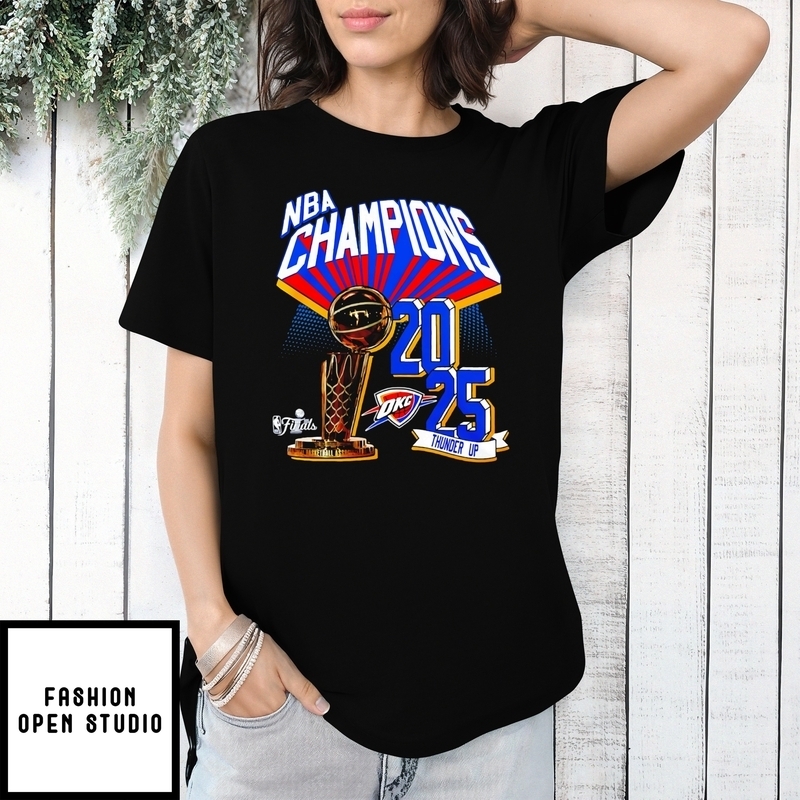 Oklahoma City Thunder ’25 Nba Finals Champions Battle Testedt-shirt