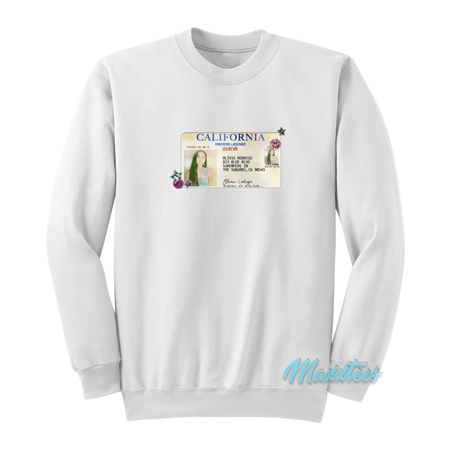 Olivia Rodrigo Driver's License Sweatshirt