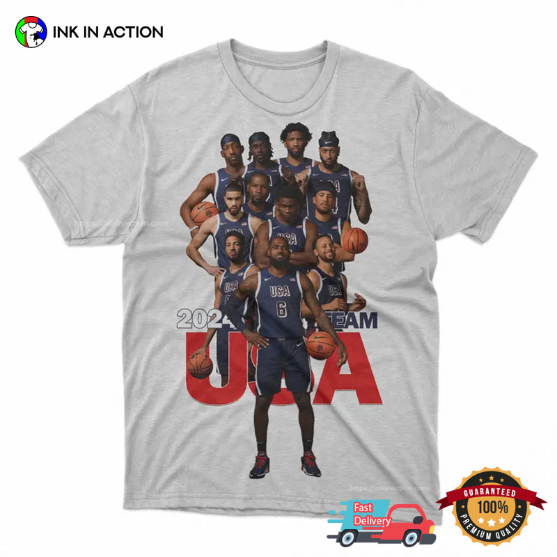 Olympic 2024 Usa Men’s Basketball Team T-shirt