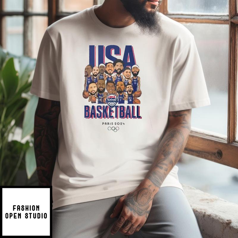 Olympic Paris 2024 Team Usa Men’s Basketball Champions T-shirt