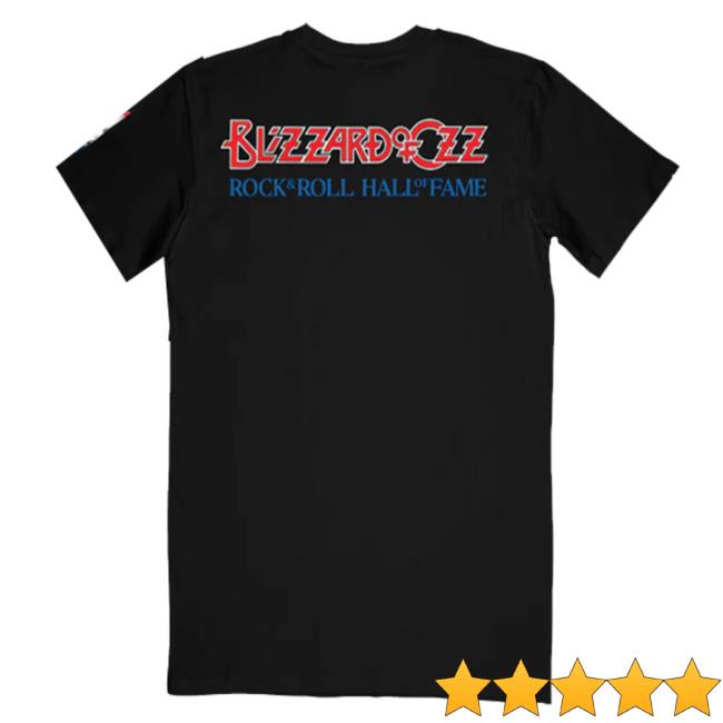 Ozzy Osbourne Merch Blizzard Rock & Roll Hall Of Fame Tee