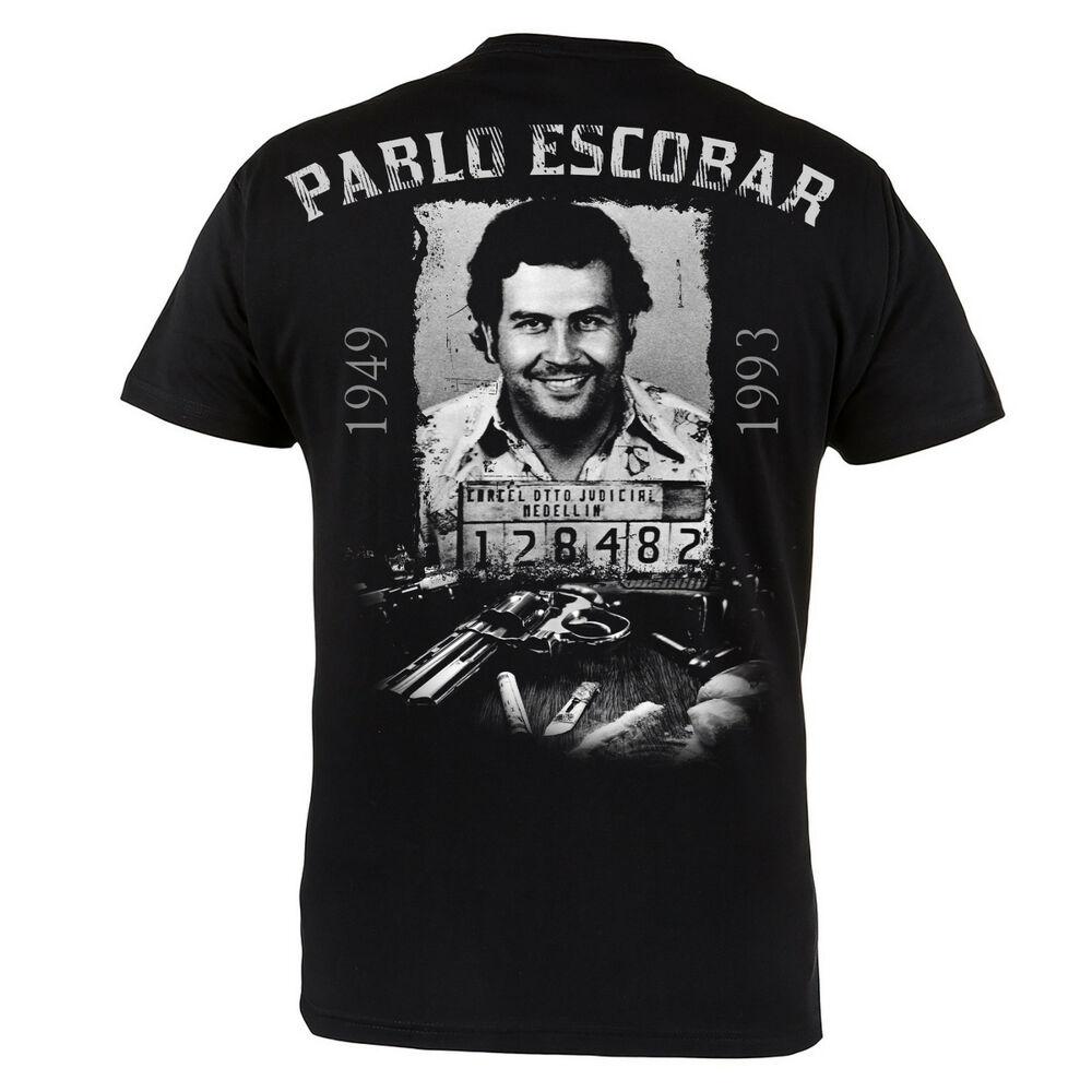 Pablo Escobar Narcos Mens Black 100 Cotton T Shirt Top Tee Good Quality Print 2