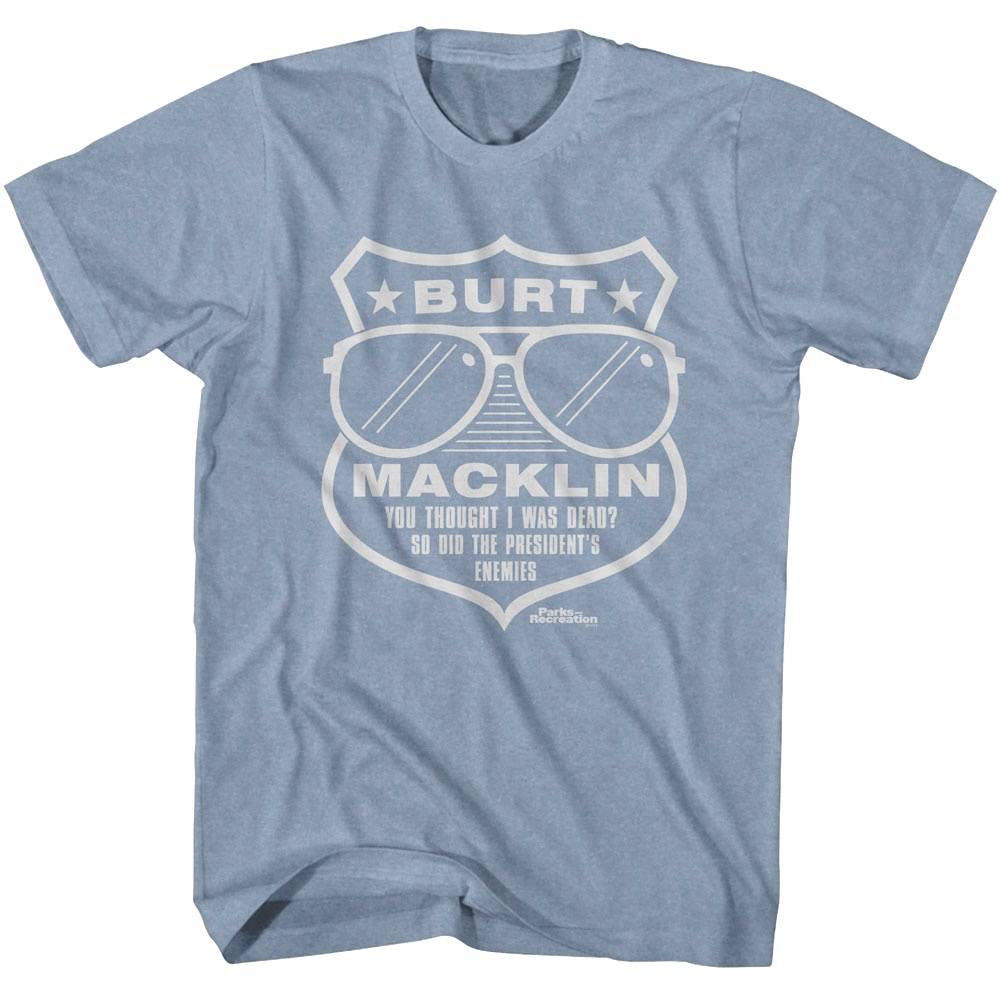 Parks And Recreation Burt Macklin Badge Men's T Shirt