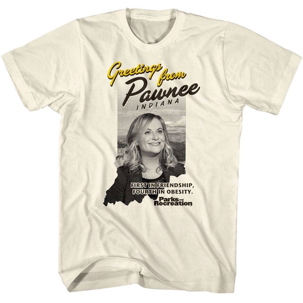 Parks And Recreation Greetings From Pawnee Men's T Shirt