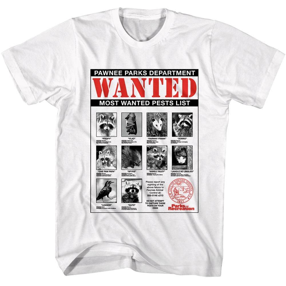Parks And Recreation Pawnee Most Wanted List Men's T Shirt