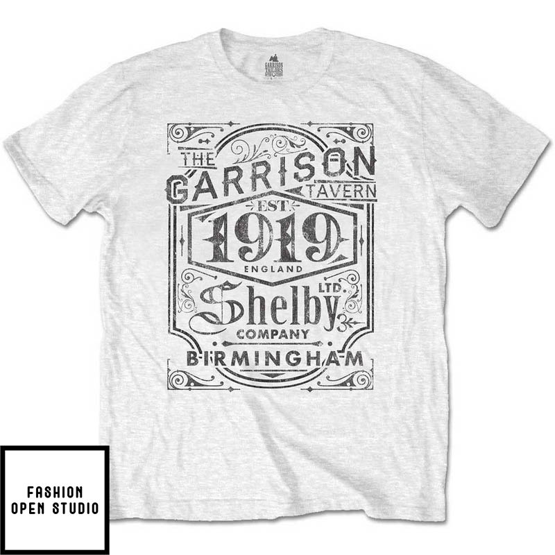 Peaky Blinders ‘garrison Pub’ 1919 Shelby White T-shirt