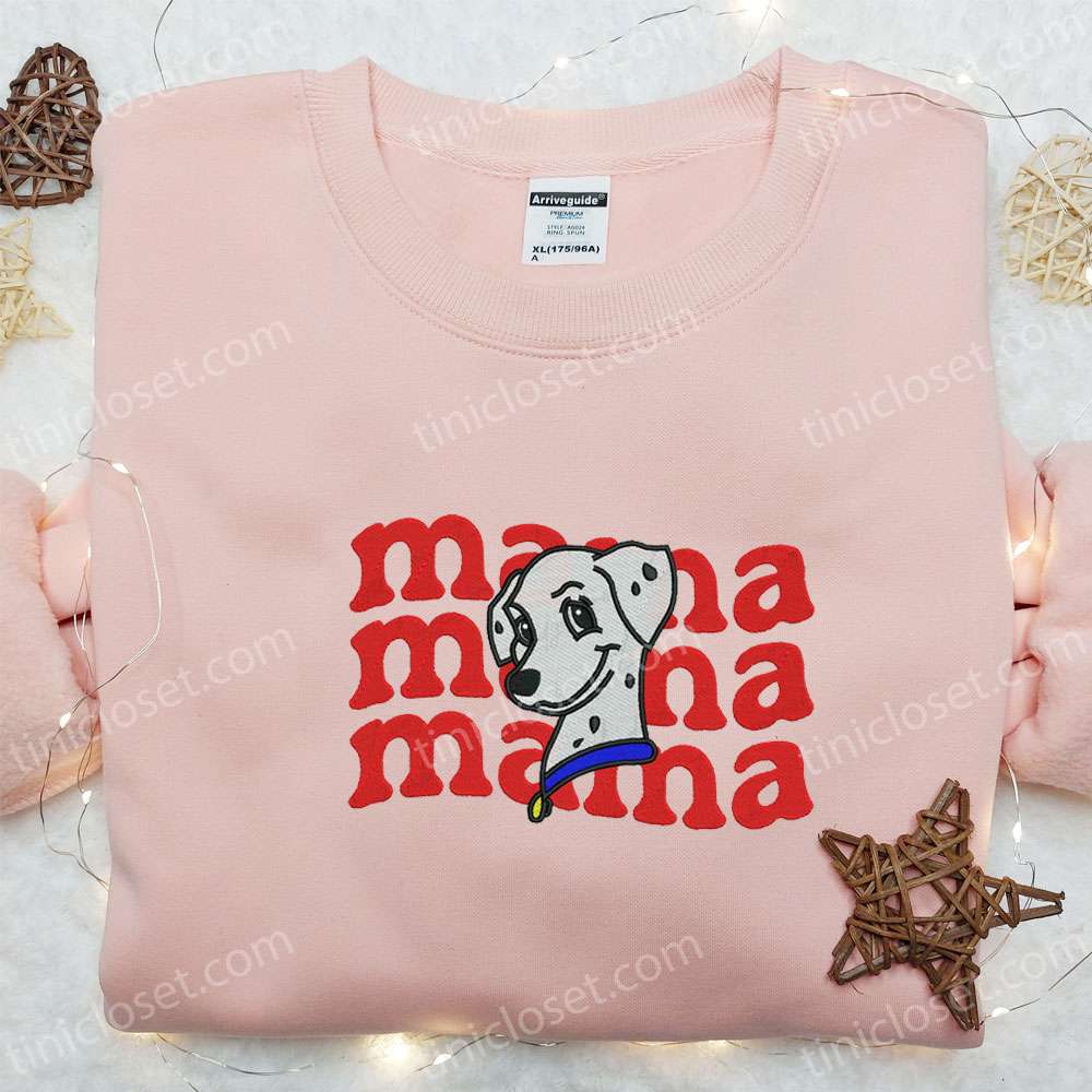 Perdita Mama Embroidered Shirt, Disney 101 Dalmatians Embroidered Hoodie, Best Mother’s Day Gift Idea