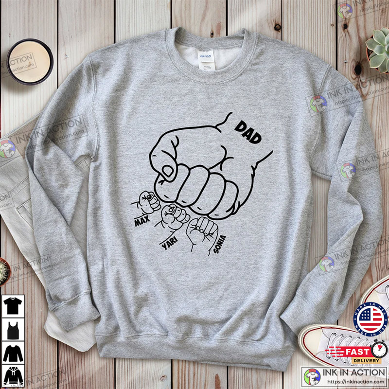 Personalized Dad Raised Fist Hand Father’s Day, Cool Fathers Day Gifts