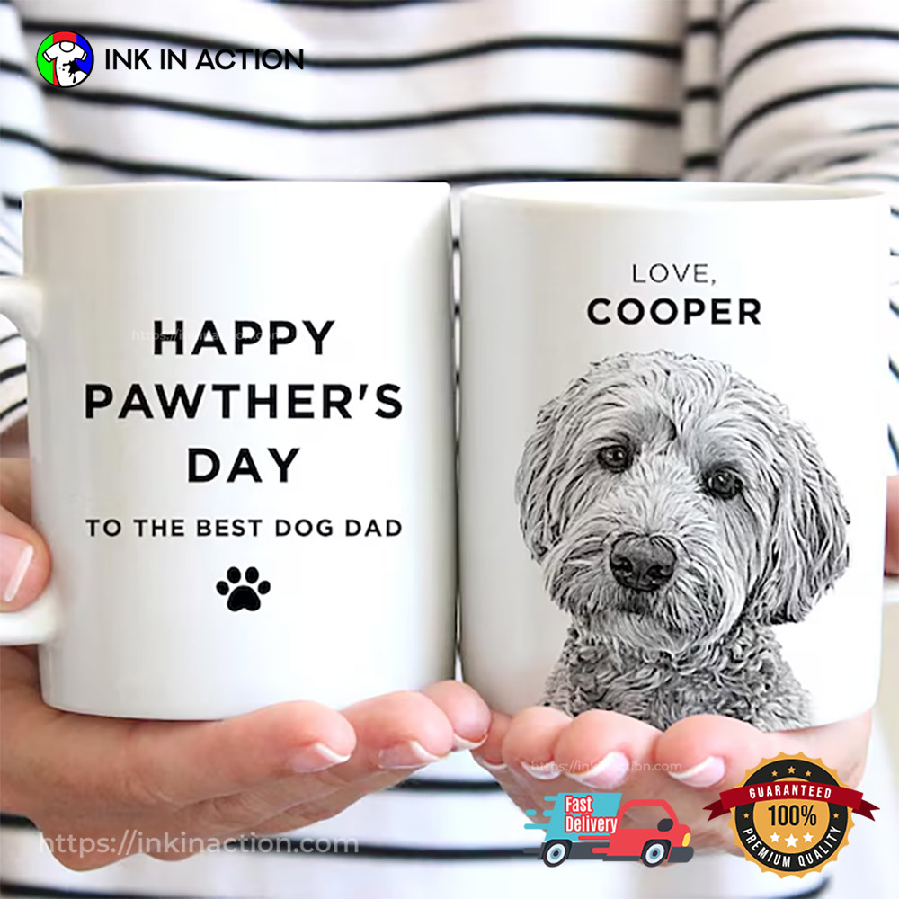 Personalized Father’s Day Dog Dad Happy Pawther Day Mug