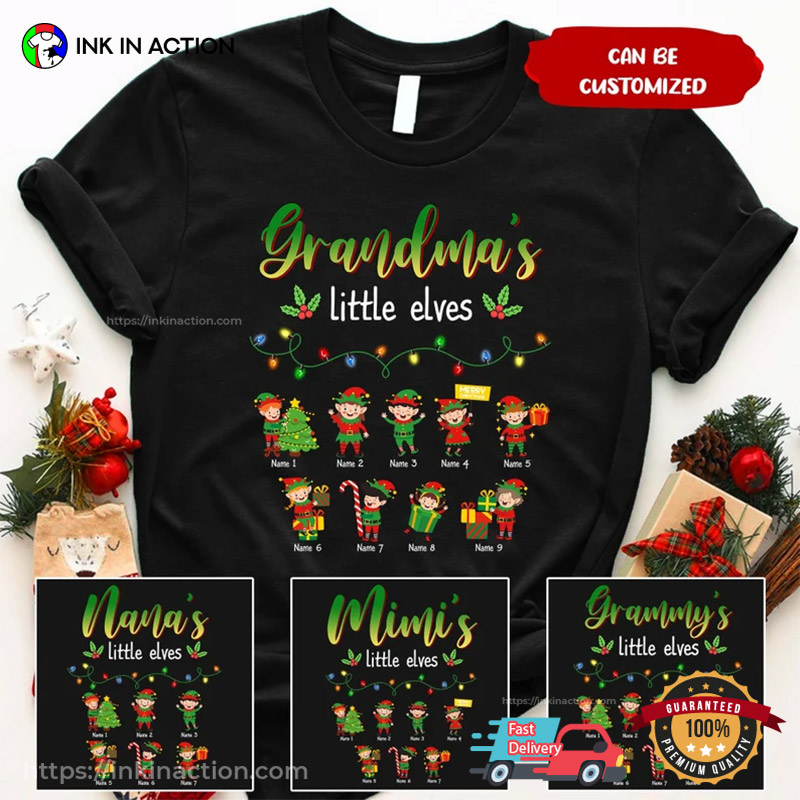 Personalized Grandma’s Little Elves Shirt, Christmas Shirt Ideas For Family