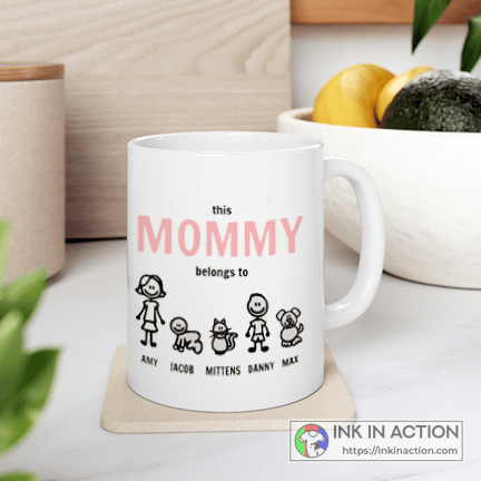 Personalized Mother’s Day Gift Mug This Mommy Belongs To Kids Mug
