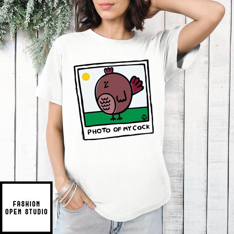 Pop Factory Photo Of My Cock Men’s Azure Blue T-shirt