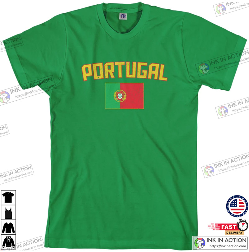 Portugal Flag Men’s T-shirt, Portuguese National Team, European Football Lisbon Soccer