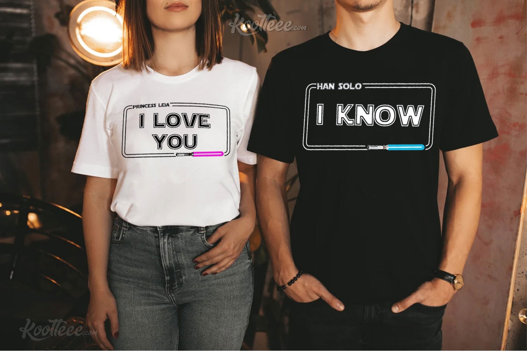 Princess Leia Han Solo Star Wars Galaxy’s Edge Couple Shirts