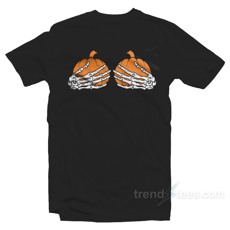 Pumpkin Boobs Men's T-shirt Halloween Costume Shirt