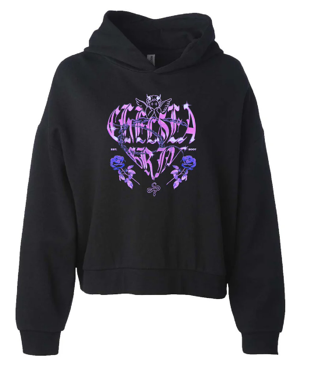 Purple Heart Women’s Hooded Sweatshirt Chelsea Grin Band Merch Store Shop