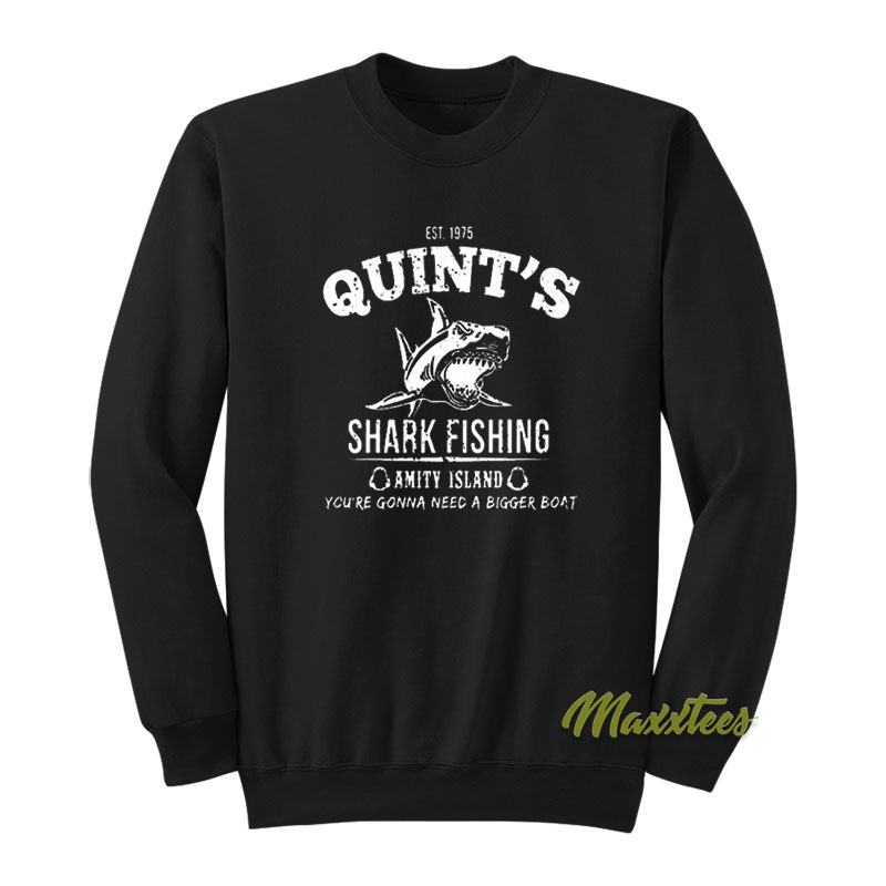 Quint's Shark Fishing Amity Island Sweatshirt
