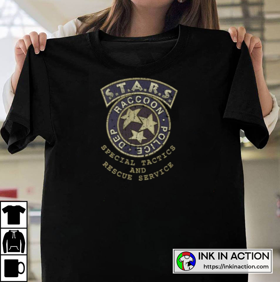 Raccoon – Resident Evil Raccoon Police Dept Special Tactics And Rescue Service Stars Essential T-shirt