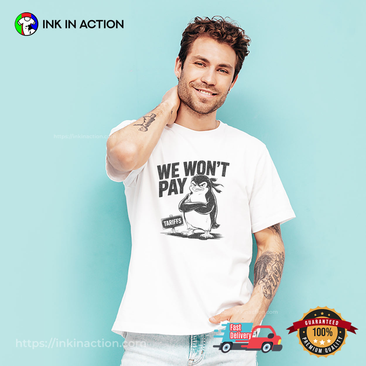 Resist Politics Penguin Tariffs We Won’t Pay T-shirt