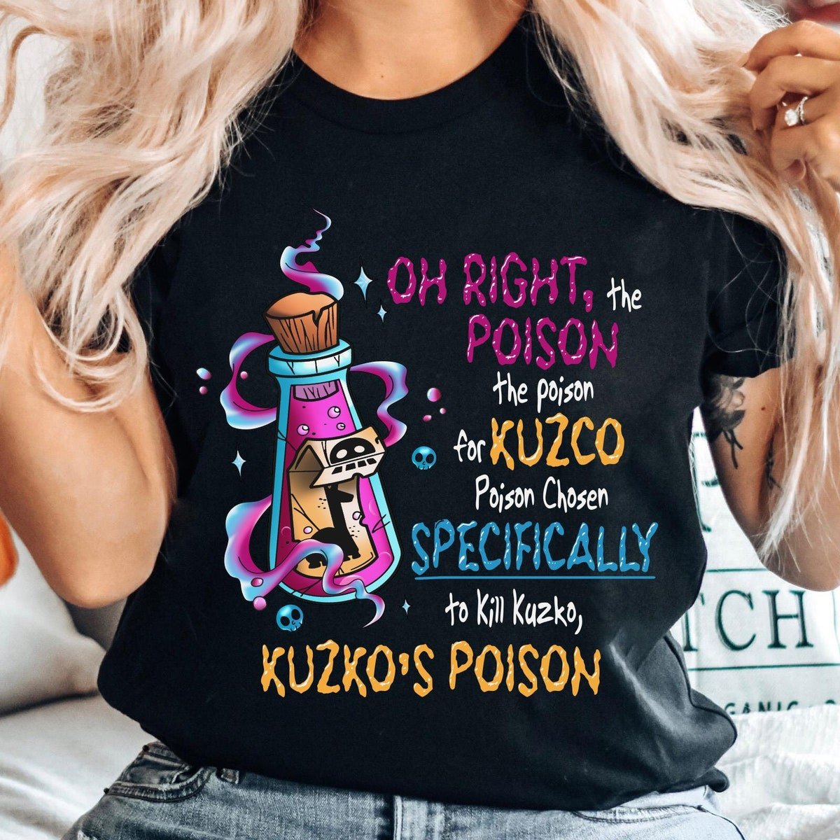 Retro Poison Kuzco T-shirt Emperor's New Groove Disney Villains Shirt