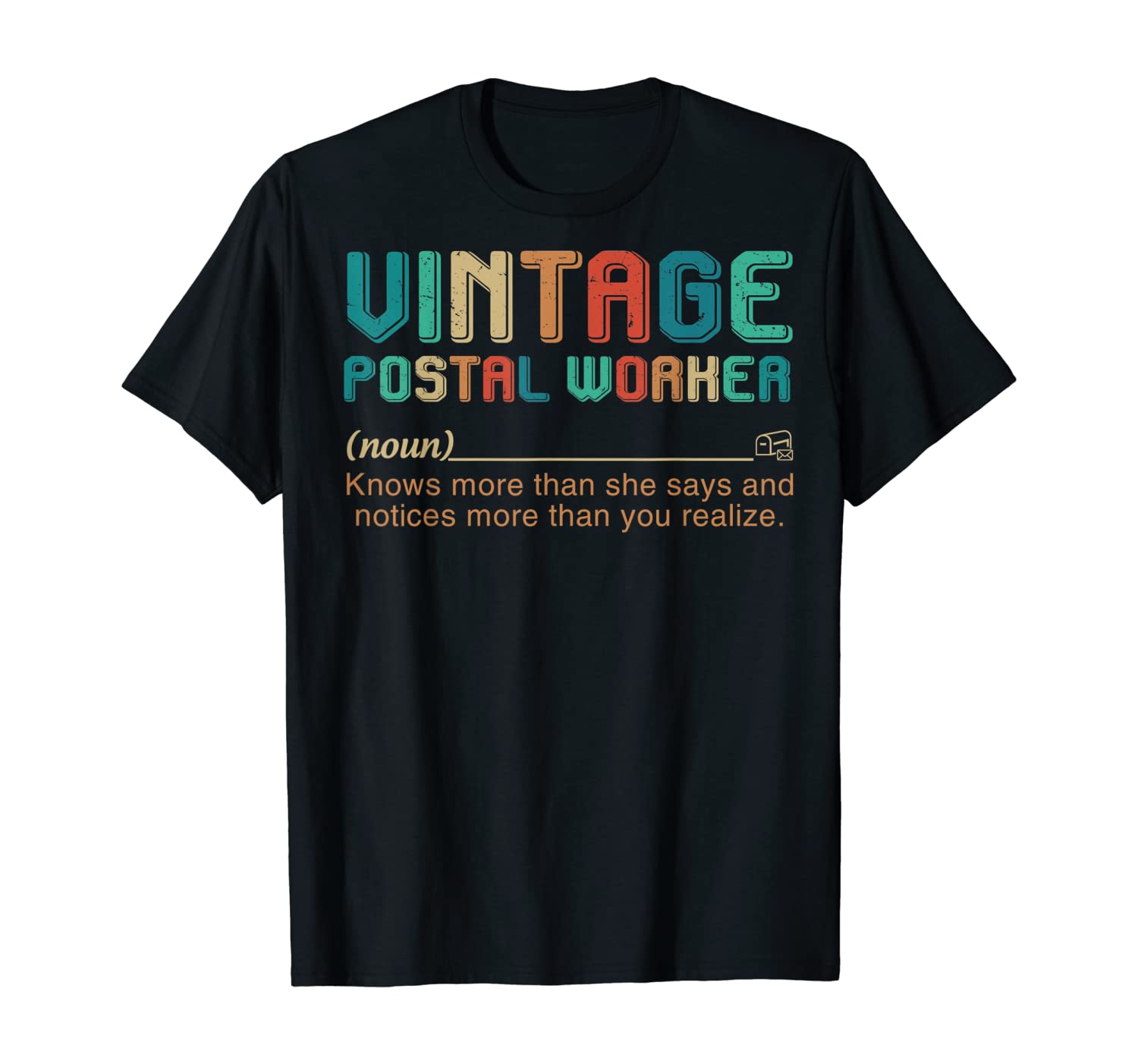 Retro Vintage Postal Worker Definition Lovers Gifts T Shirt 2