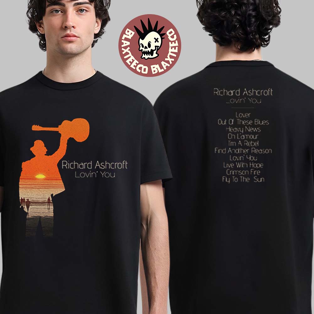 Richard Ashcroft Lovin’ You Album Cover Art With Tracklist Two Sided T-shirt