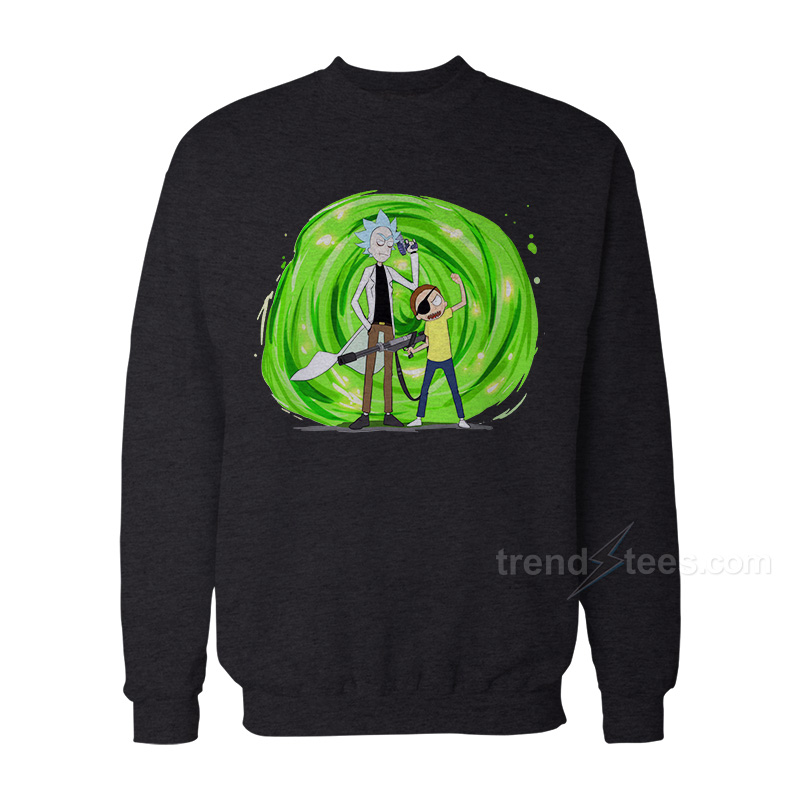 Rick And Morty Merchandise Pirate Sweatshirt Women's Or Men's