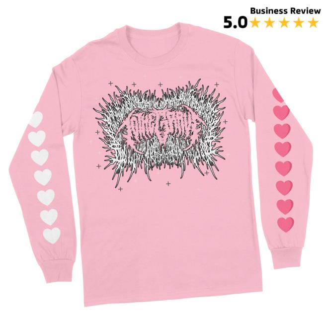 Rising Merch Store Xavleg To The Grave – Logo Love Heart Long Sleeve