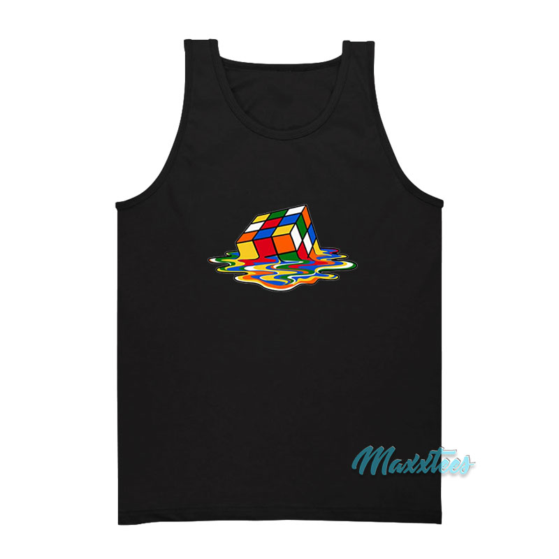 Rubik's Cube Melting Sheldon Cooper Tank Top
