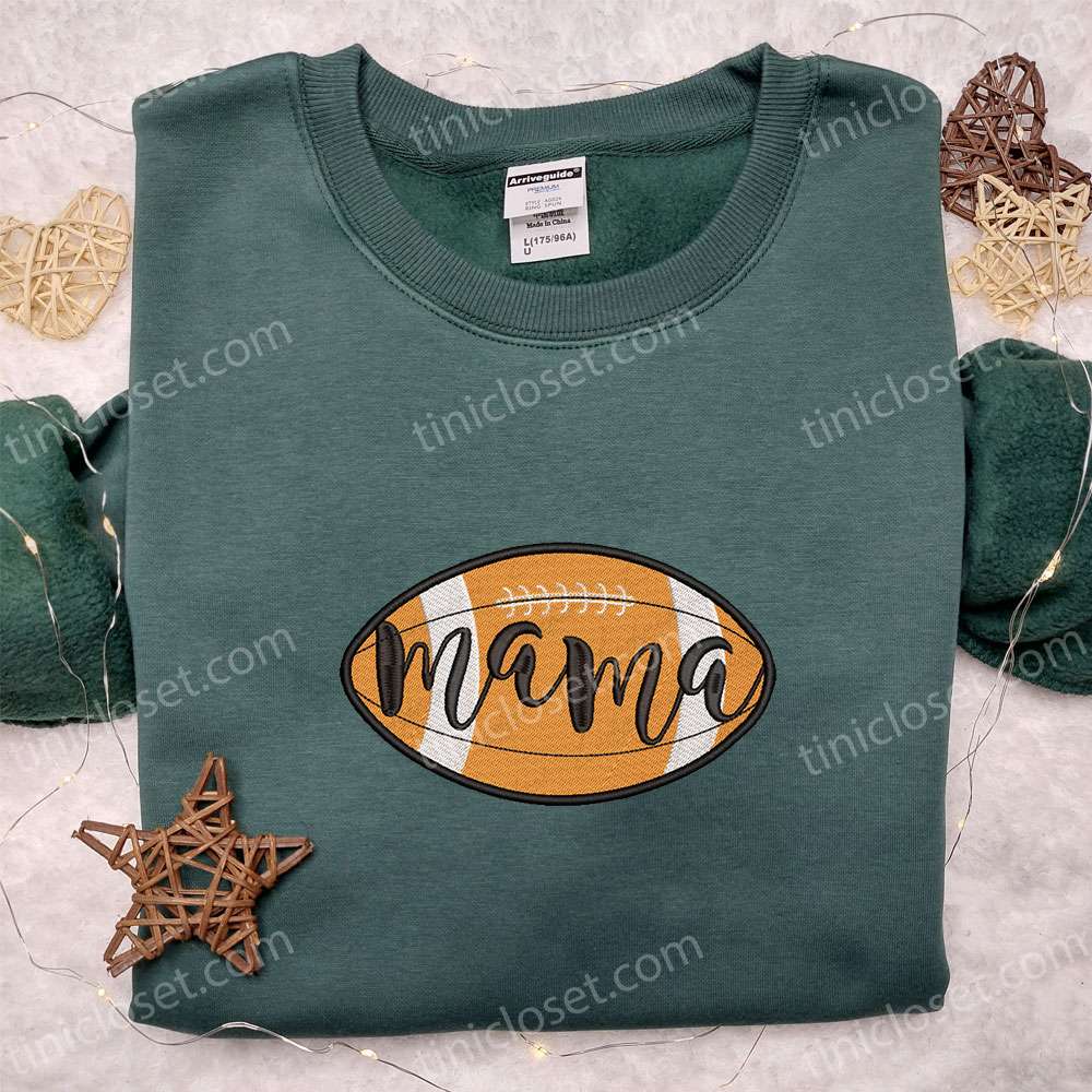 Rugby Mama Embroidered Shirt, Sports Embroidered Shirt, Best Mother’s Day Gift Ideas