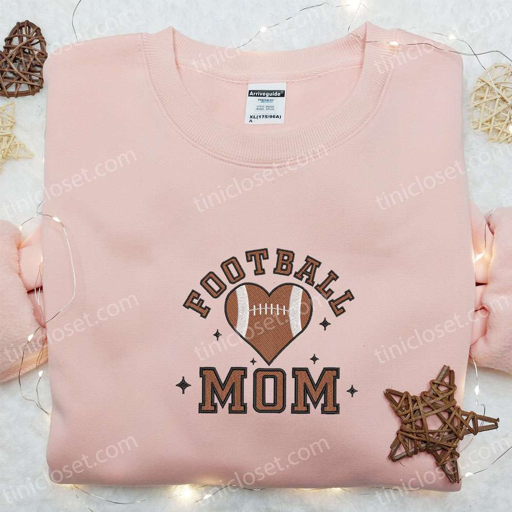 Rugby Mom Embroidered T-shirt, Sports Embroidered Hoodie, Best Mother’s Day Gift Ideas