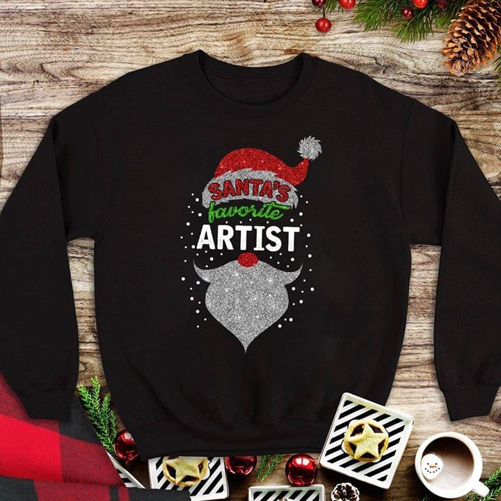 Santa's Favorite Artist Merry Christmas Shirt