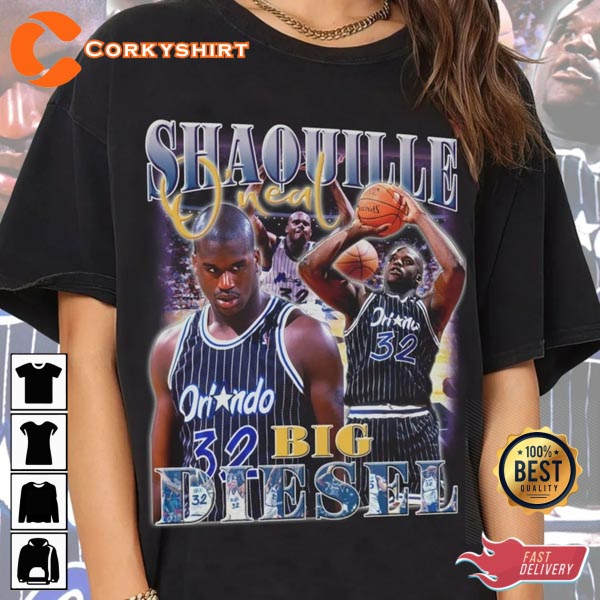 Shaquille O’neal Basketball Shaquille Vintage Classic Retro T-shirt