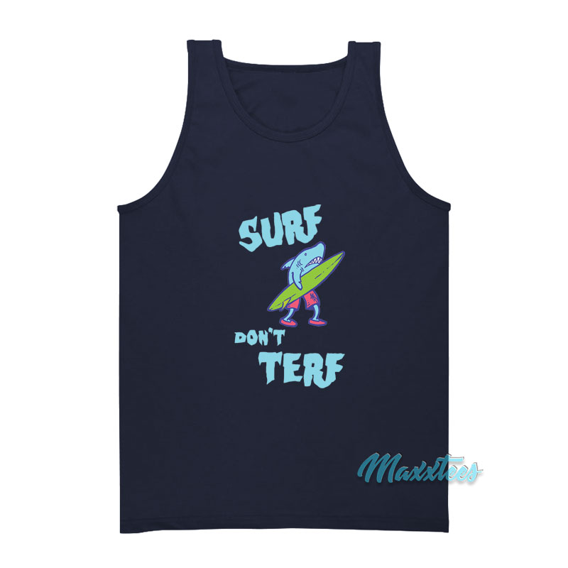 Shark Surf Don't Terf Tank Top