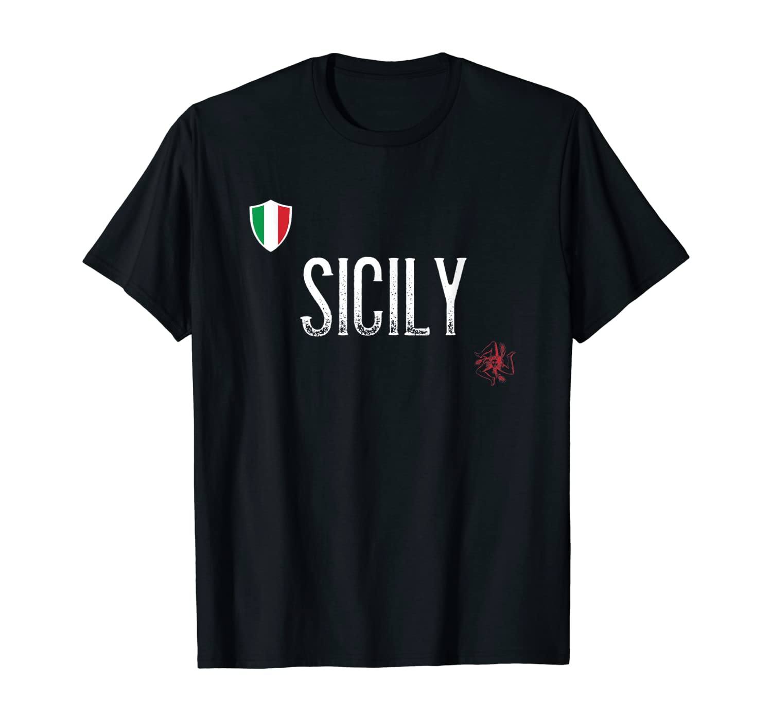 Sicily T-shirt Sicilian Gift Clothes & Italian Flag Tee