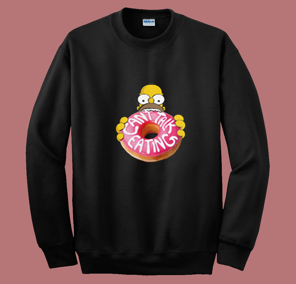 Simpsons Homer Can't Talk Eating Summer Sweatshirt