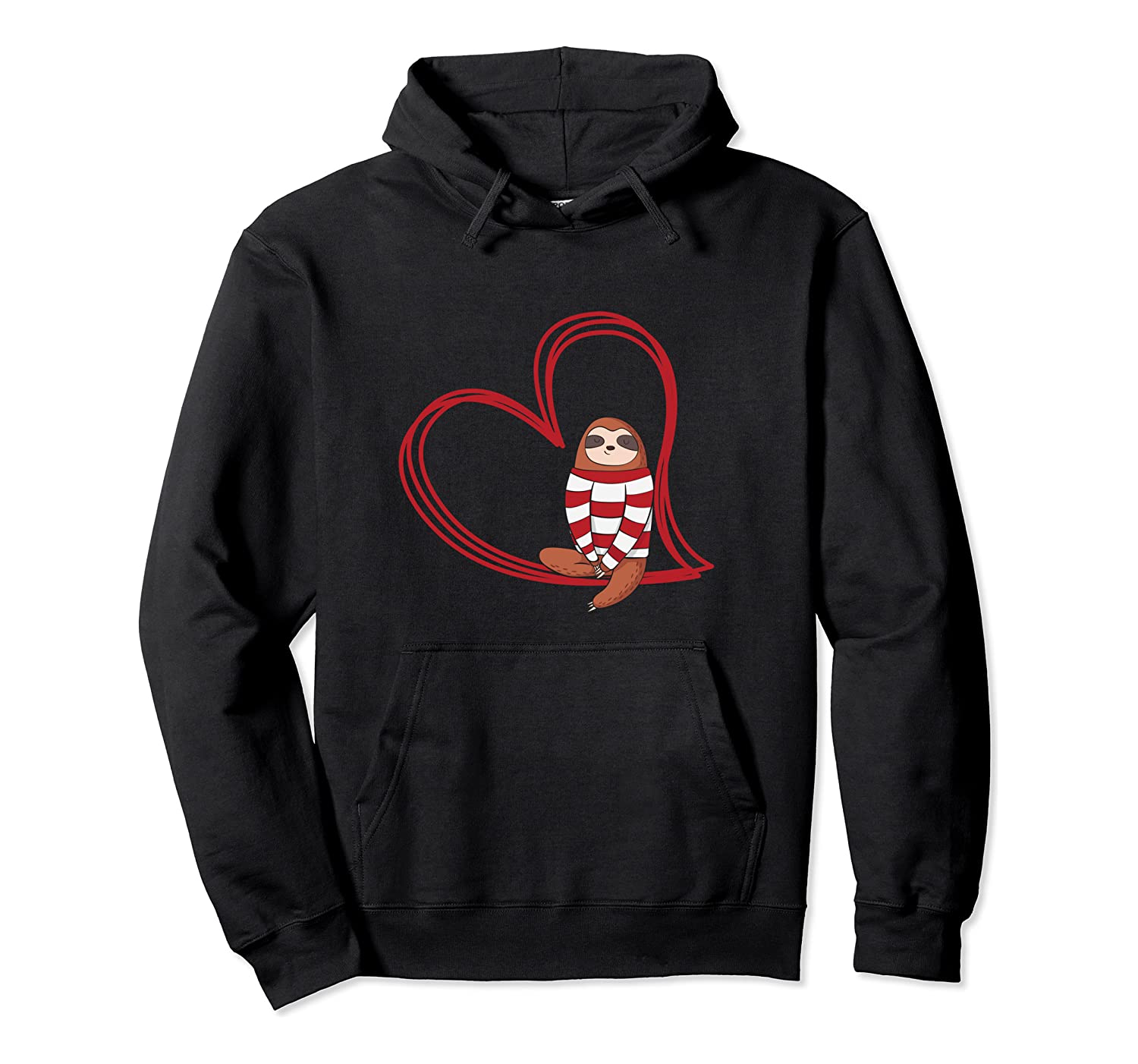Sloth Hoodie Sweatshirt Women Cute Heart Outfit Gift Teens