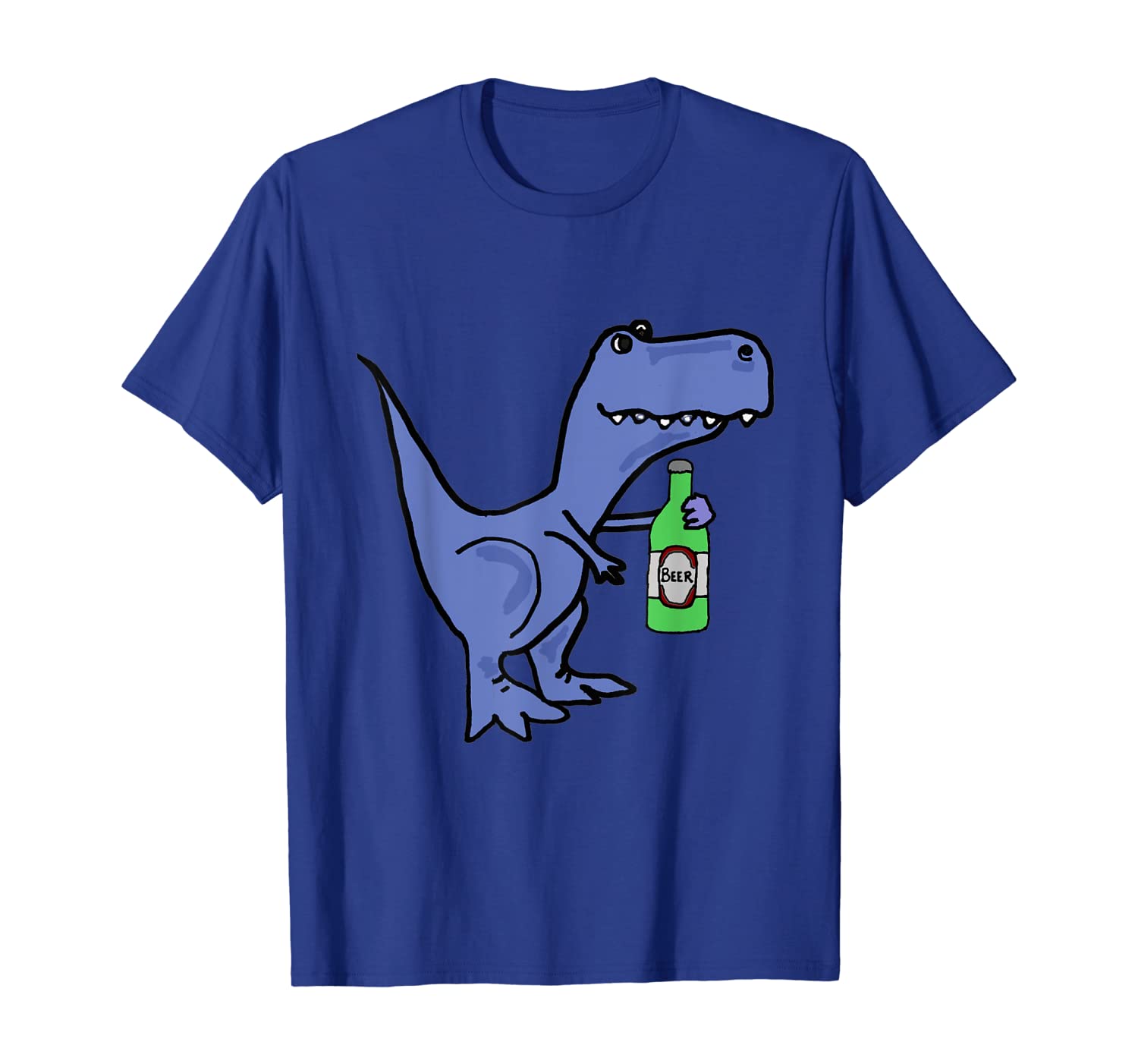 Smileteesdrinka Funny T Rex Dinosaur Drinking Beer T Shirt 2