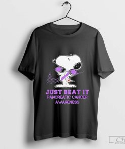 Snoopy Stand Strong & Courageous Pancreatic Cancer Awareness Shirt