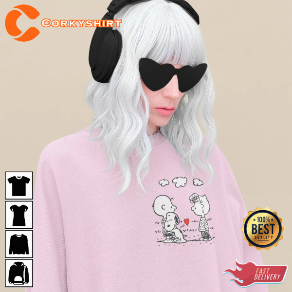 Snoopy Valentine’s Day Love Hearts Cute Valentines Love Vibe Sweatshirt