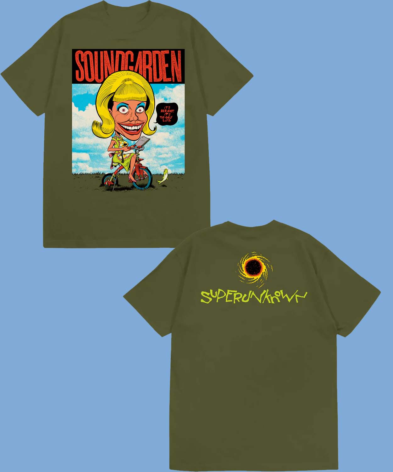 Soundgarden World Merch Superunknown Graphic Tee – Green